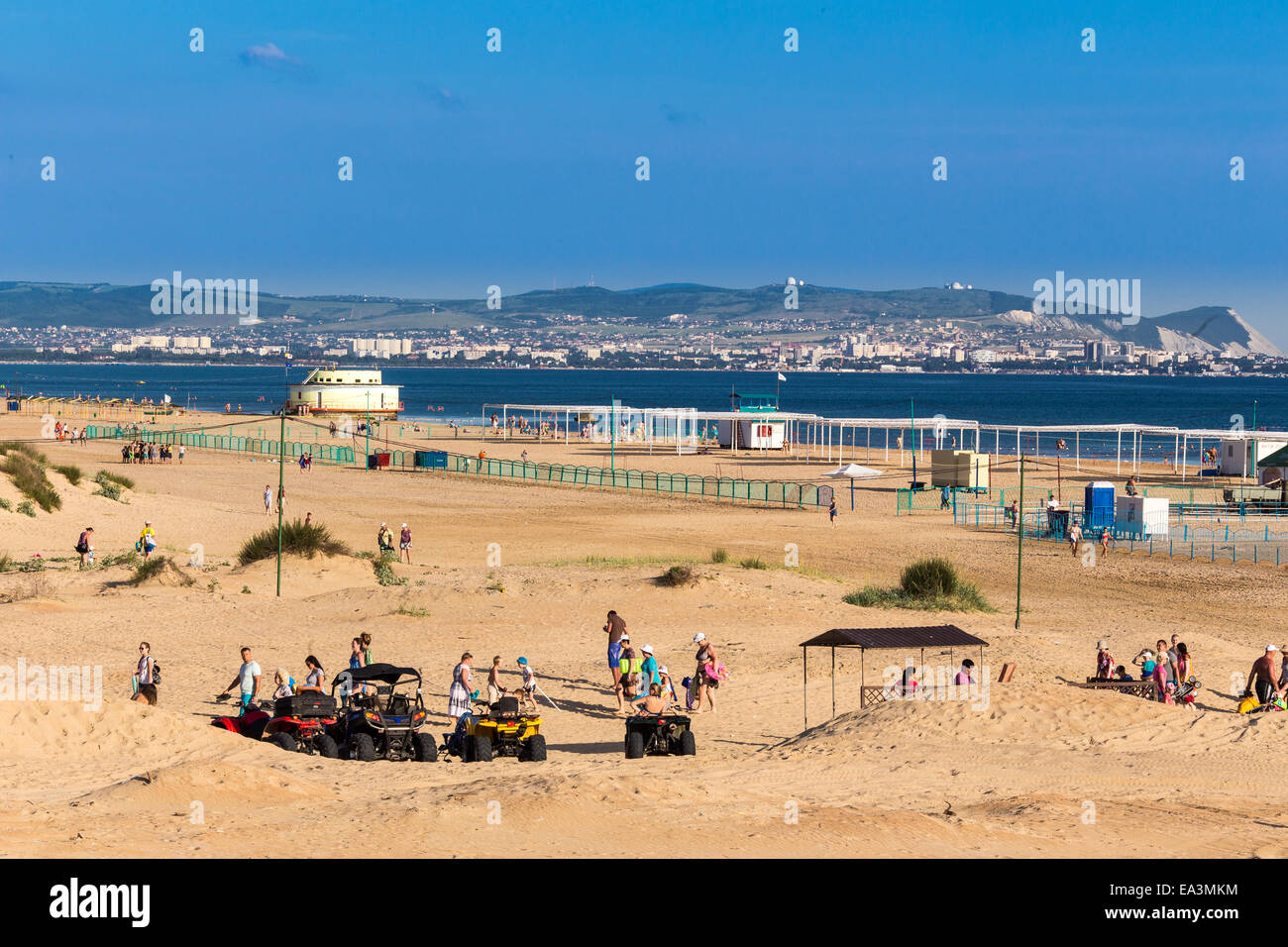 Plage de la mer Noire, Anapa, région de Krasnodar, Russie Banque D'Images