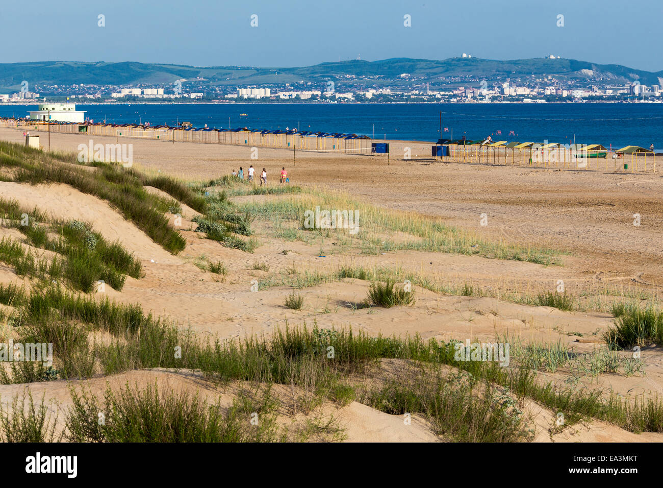 Plage de la mer Noire, Anapa, région de Krasnodar, Russie Banque D'Images