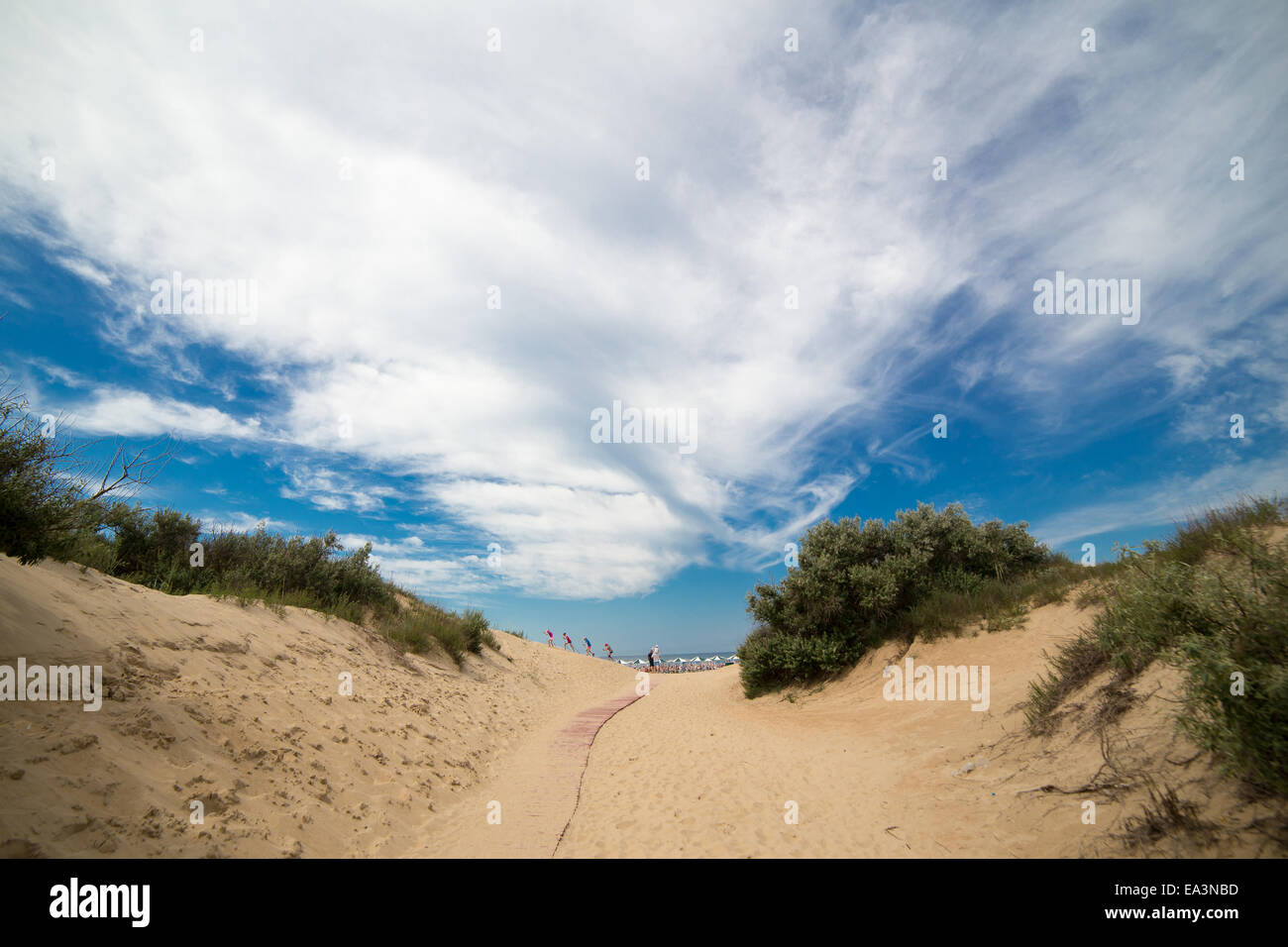 Plage de la mer Noire, Anapa, région de Krasnodar, Russie Banque D'Images