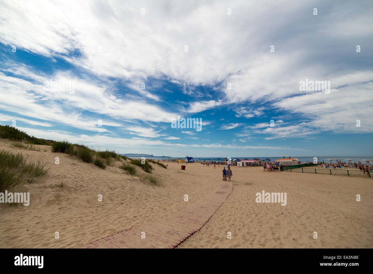 Plage de la mer Noire, Anapa, région de Krasnodar, Russie Banque D'Images