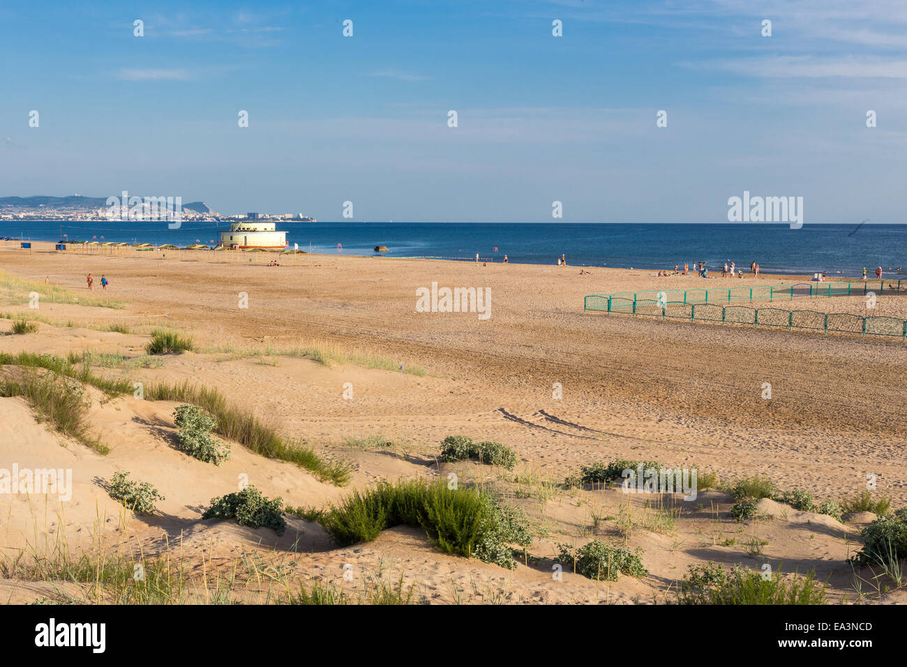Plage de la mer Noire, Anapa, région de Krasnodar, Russie Banque D'Images