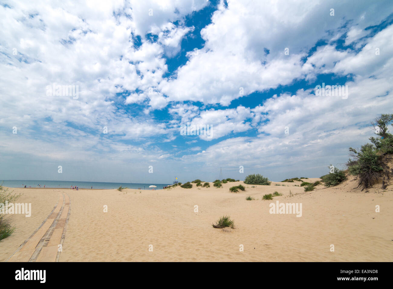 Plage de la mer Noire, Anapa, région de Krasnodar, Russie Banque D'Images