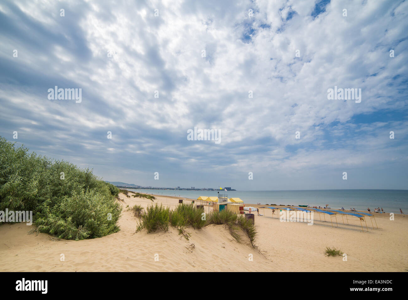 Plage de la mer Noire, Anapa, région de Krasnodar, Russie Banque D'Images