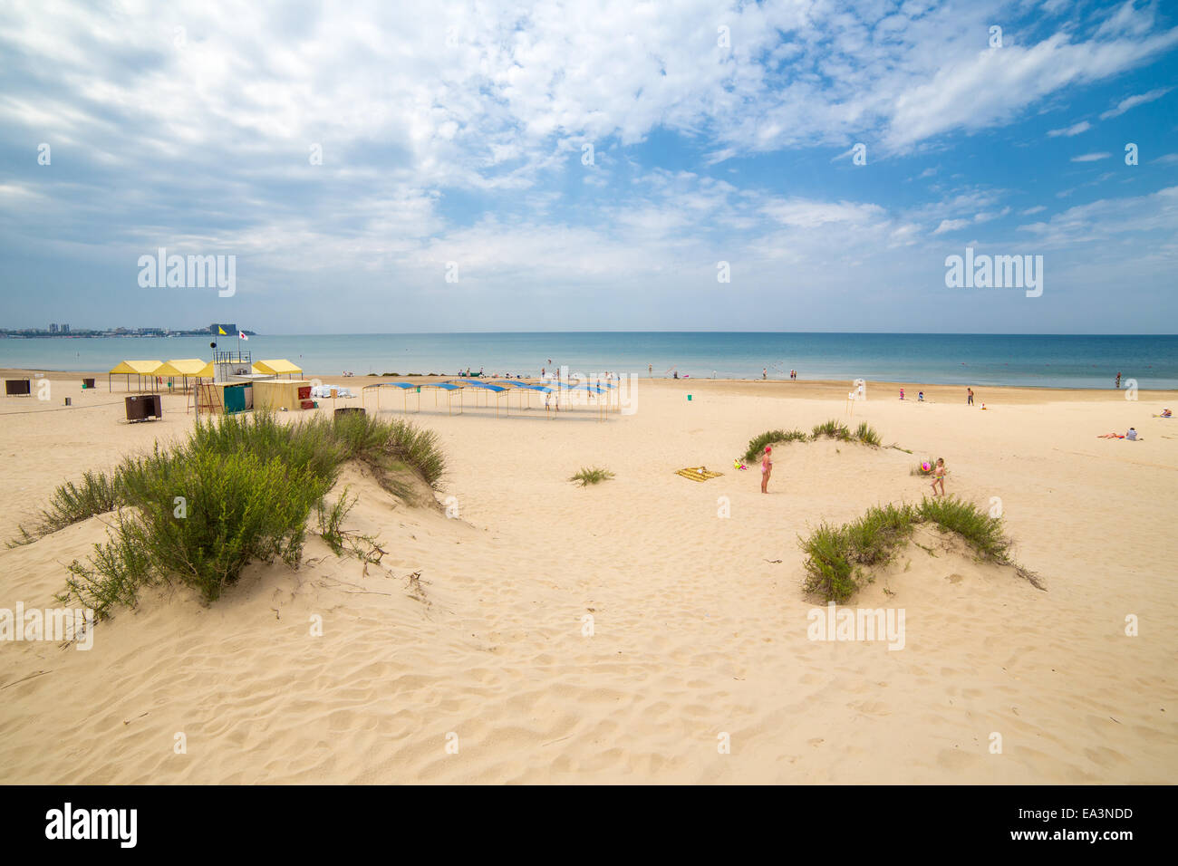 Plage de la mer Noire, Anapa, région de Krasnodar, Russie Banque D'Images