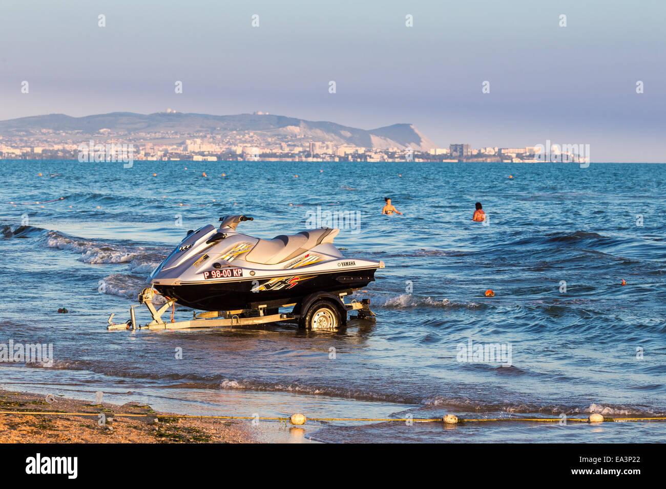 Plage de la mer Noire, Anapa, région de Krasnodar, Russie Banque D'Images