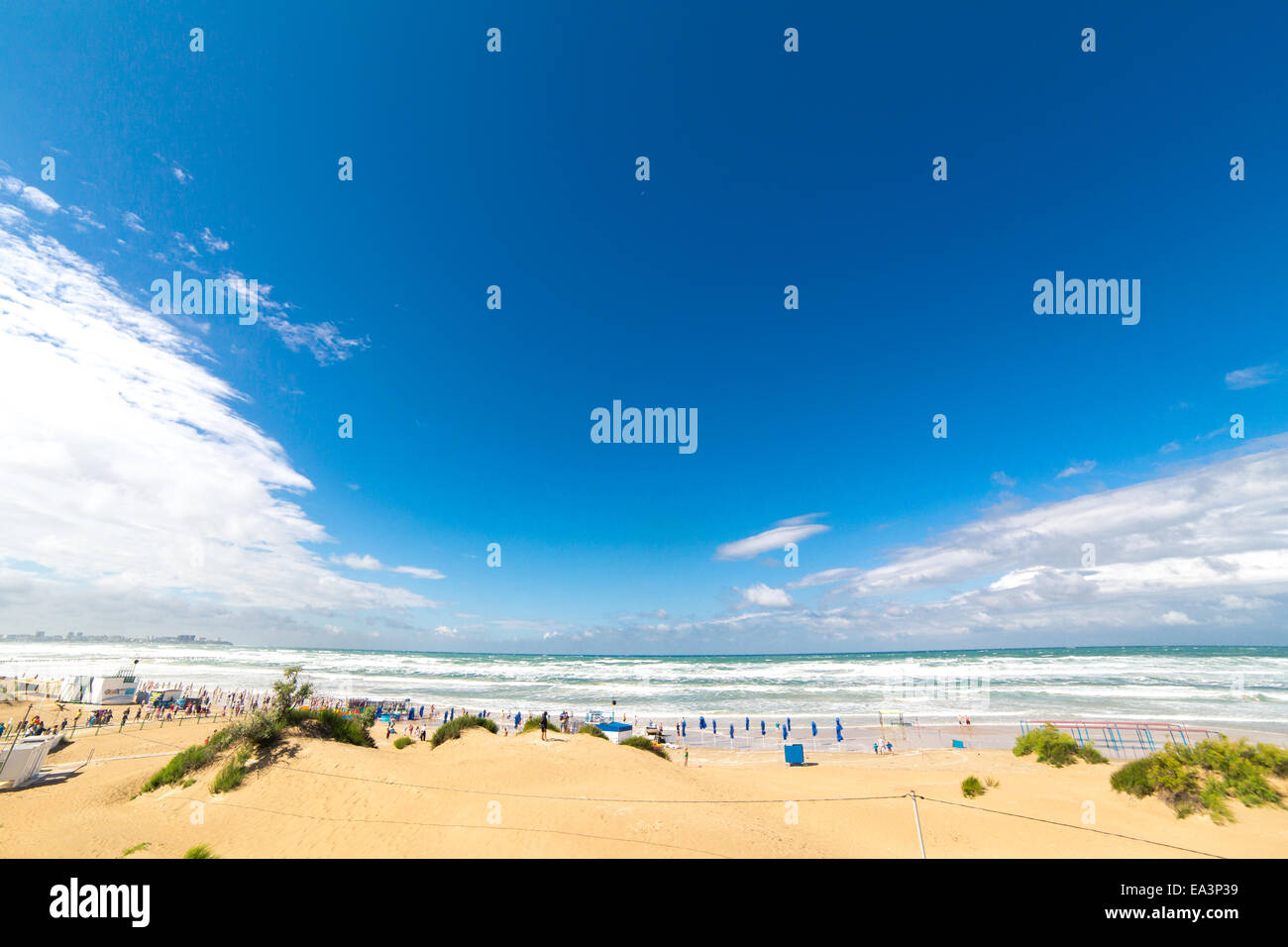 Plage de la mer Noire, Anapa, région de Krasnodar, Russie Banque D'Images