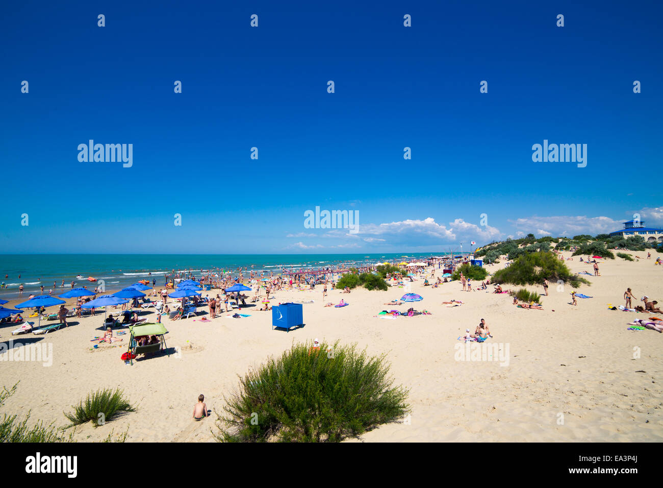 Plage de la mer Noire, Anapa, région de Krasnodar, Russie Banque D'Images