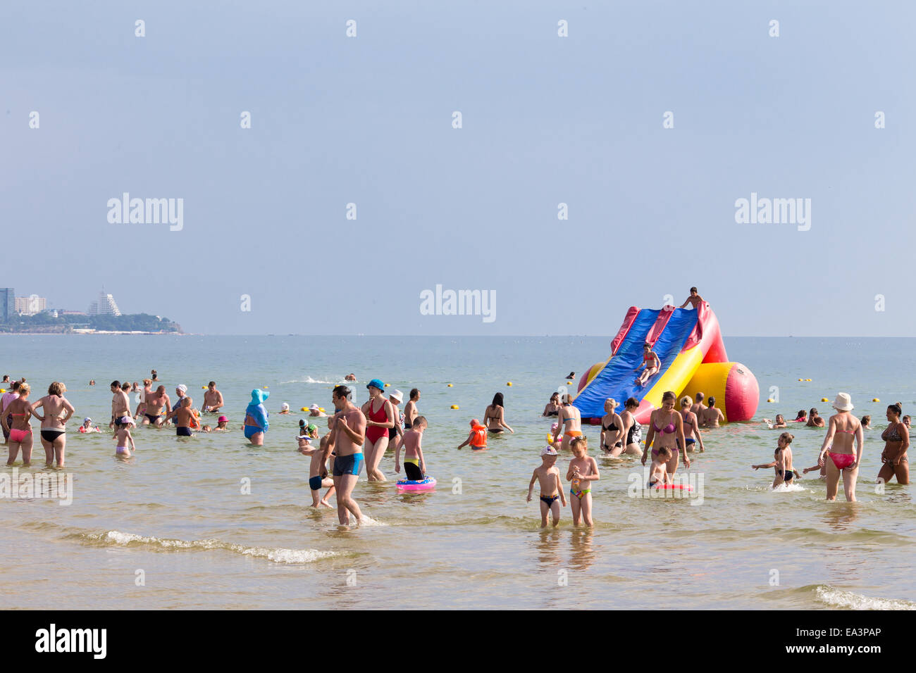Plage de la mer Noire, Anapa, région de Krasnodar, Russie Banque D'Images