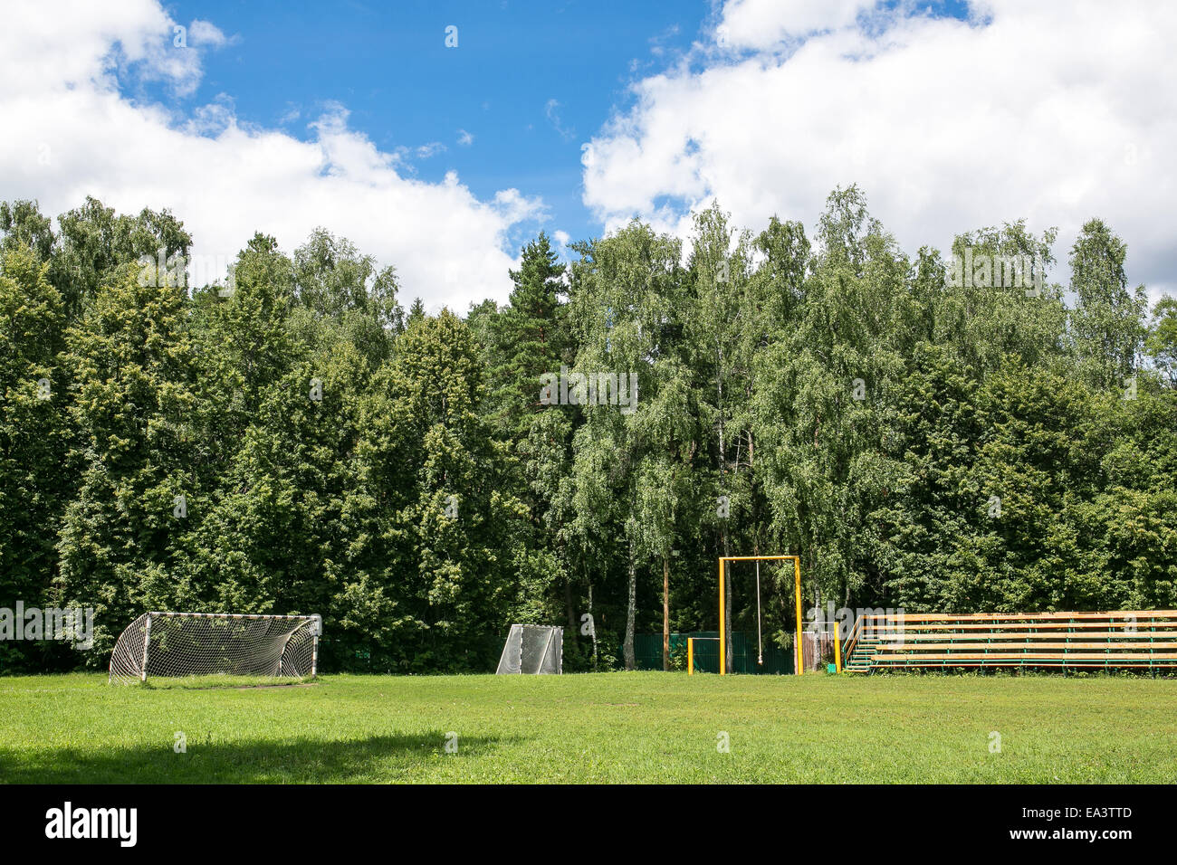 Terrain de football, dans la région de Moscou, Russie Banque D'Images