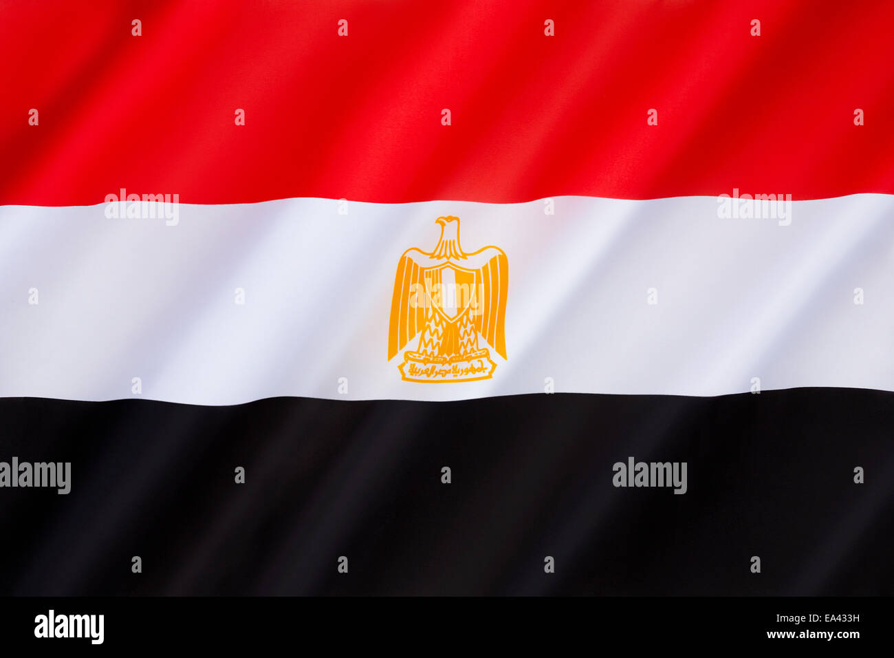 Drapeau de l’Égypte Banque D'Images