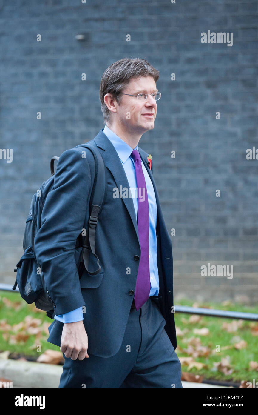 Downing Street, London, UK. 4e novembre 2014. Les ministres du gouvernement, Downing Street pour assister à leur réunion hebdomadaire du Cabinet. Sur la photo : Ministre d'État pour les universités des sciences et villes - Greg Clark. © Lee Thomas/Alamy Live News Banque D'Images