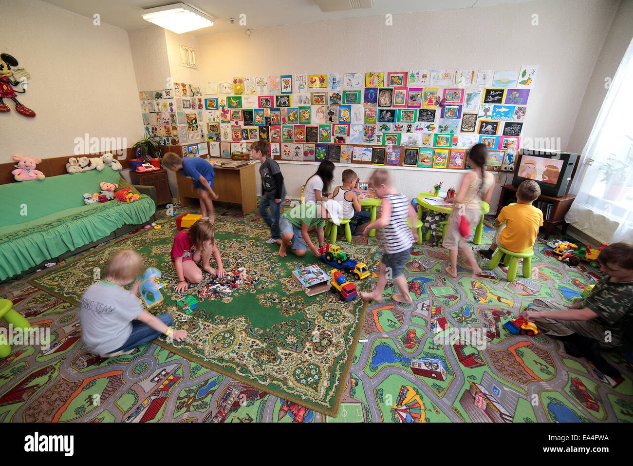 Chambre d'enfants, maison moderne Banque D'Images