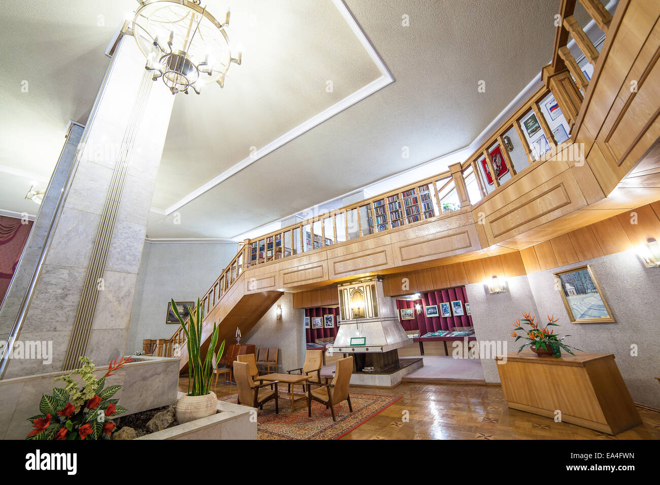 Hall de l'hôtel de luxe dans la conception intérieure, salle de réception Banque D'Images