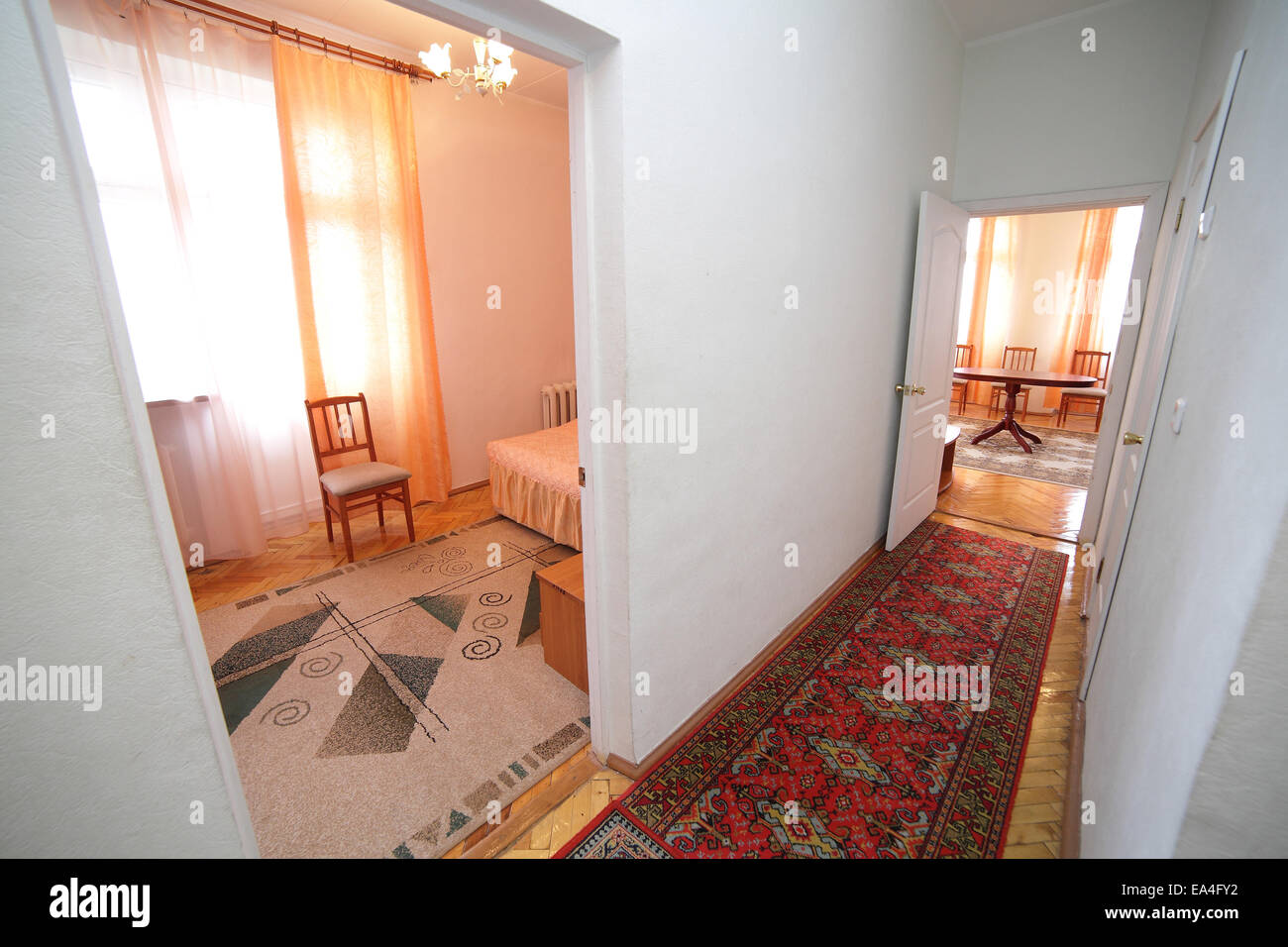 Maison moderne et design d'intérieur chambre à coucher de l'hôtel Banque D'Images