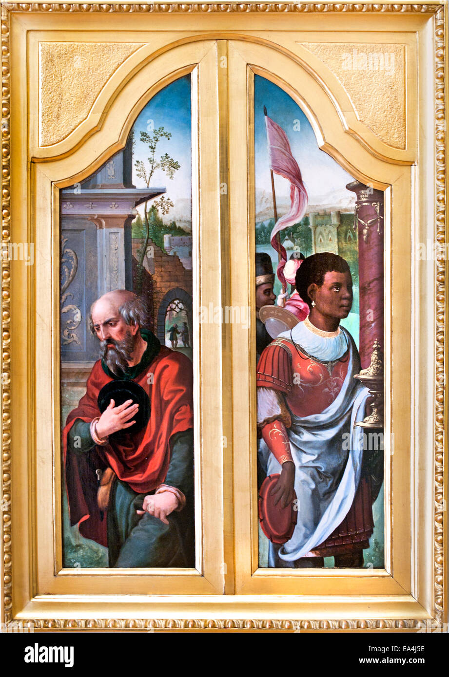 Saint Joseph et le roi Gaspard par Pieter Coecke van Aelst (1502 - 1550) peintre flamand Belgique Belge Banque D'Images Saint Joseph et le roi Gaspard par Pieter Coecke van Aelst (1502 - 1550) peintre flamand Belgique Belge Banque D'Images