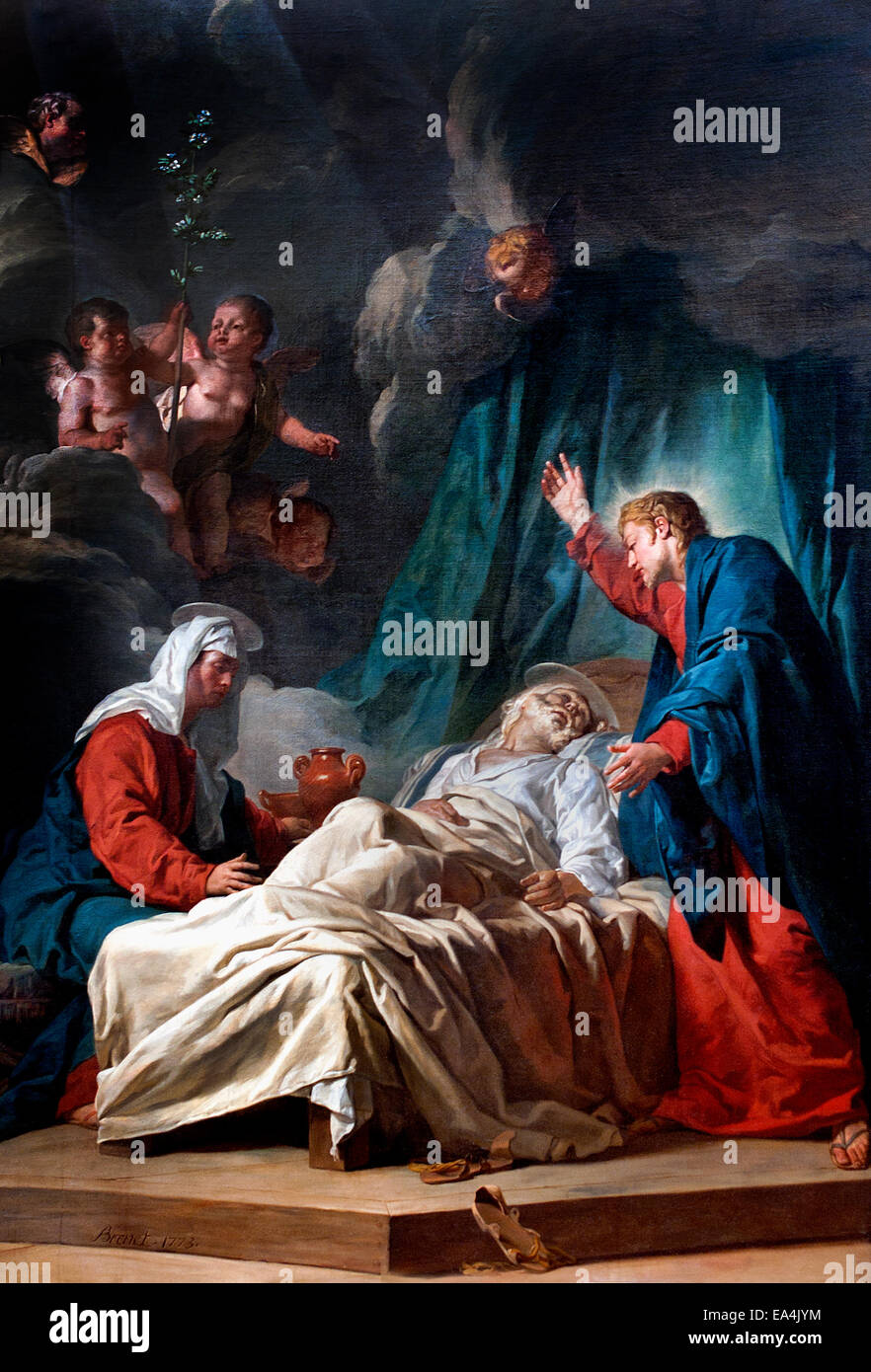 La mort de Saint Joseph par Nicolas-Guy Brenet 1728 - 1792) France French Banque D'Images La mort de Saint Joseph par Nicolas-Guy Brenet 1728 - 1792) France French Banque D'Images