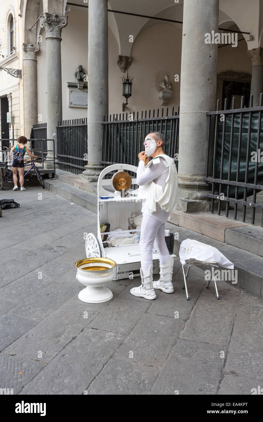 De Mime avant sa performance Banque D'Images