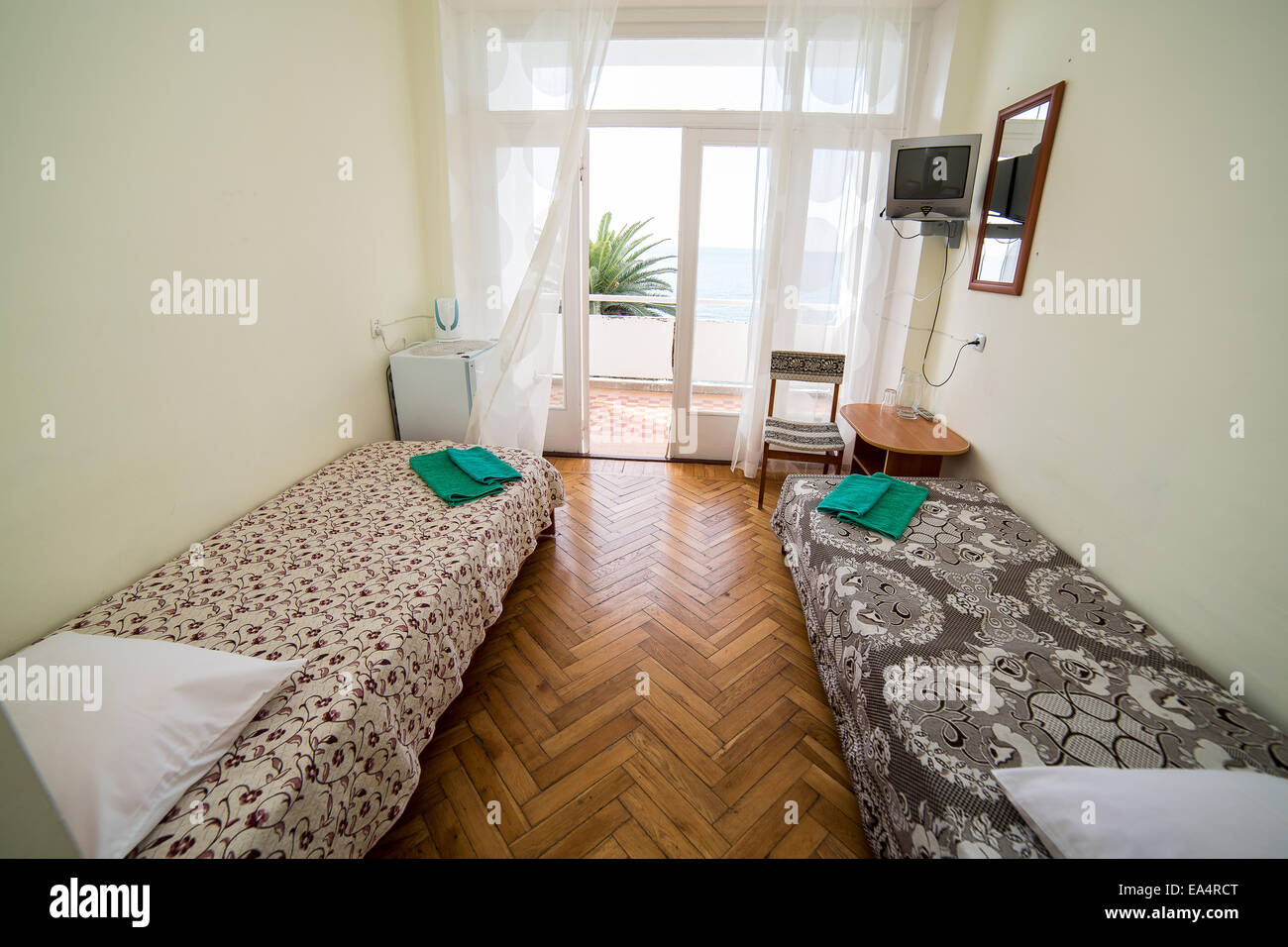 Maison moderne et design d'intérieur chambre à coucher de l'hôtel Banque D'Images