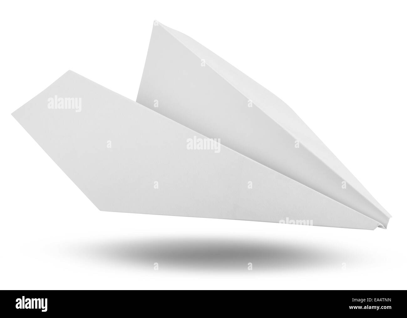 Avion de Papier blanc isolé. Clipping Path Banque D'Images