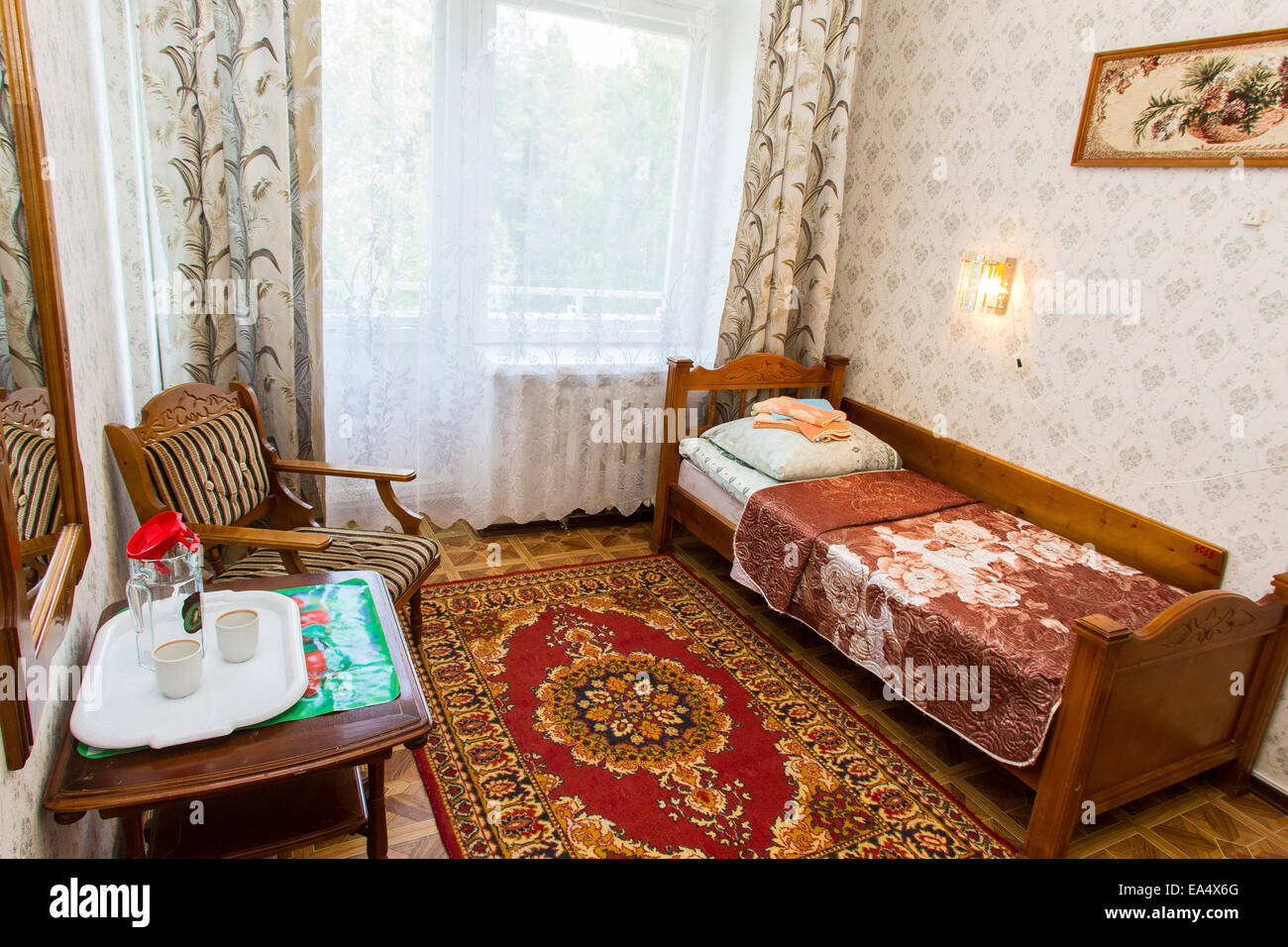 Maison moderne et design d'intérieur chambre à coucher de l'hôtel Banque D'Images
