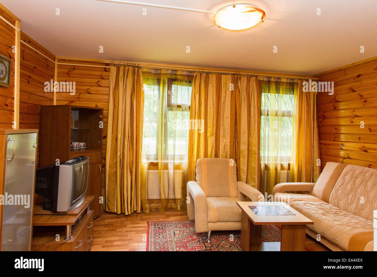 Maison moderne et design d'intérieur chambre à coucher de l'hôtel Banque D'Images