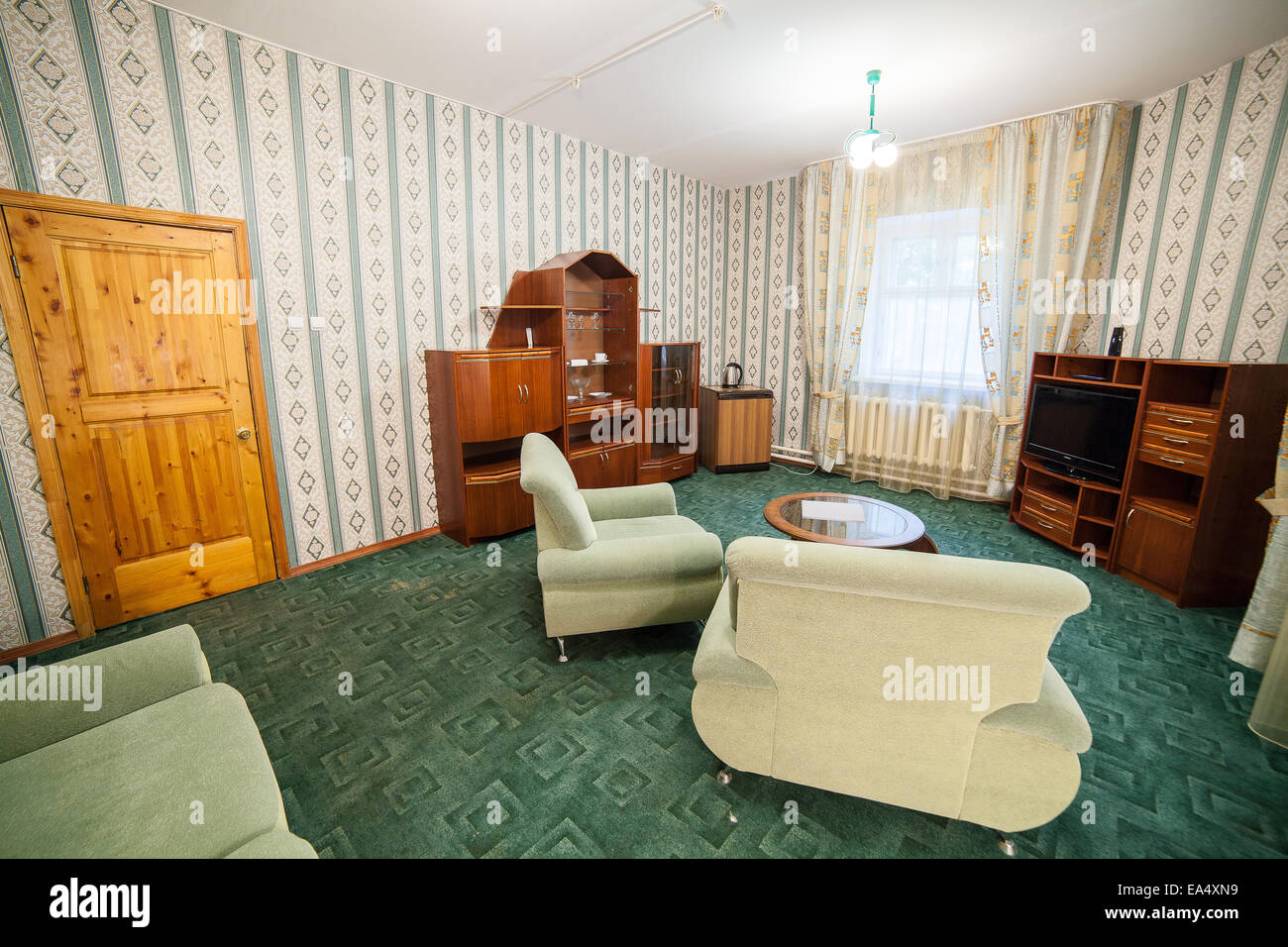 Maison moderne et design d'intérieur chambre à coucher de l'hôtel Banque D'Images