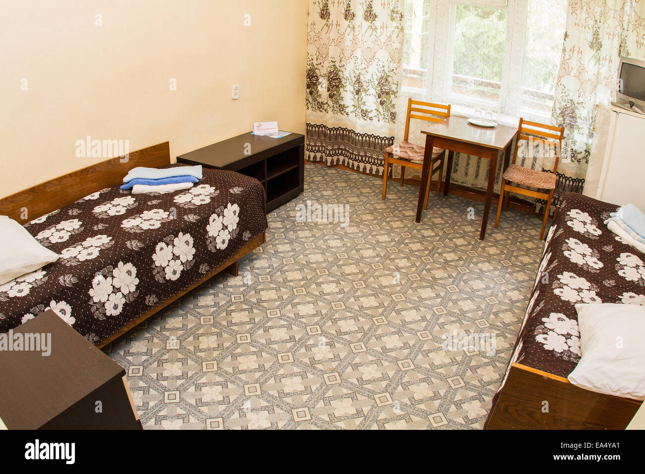 Maison moderne et design d'intérieur chambre à coucher de l'hôtel Banque D'Images
