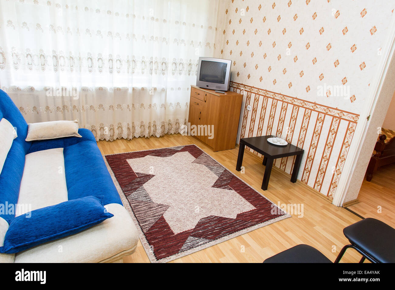 Maison moderne et design d'intérieur chambre à coucher de l'hôtel Banque D'Images