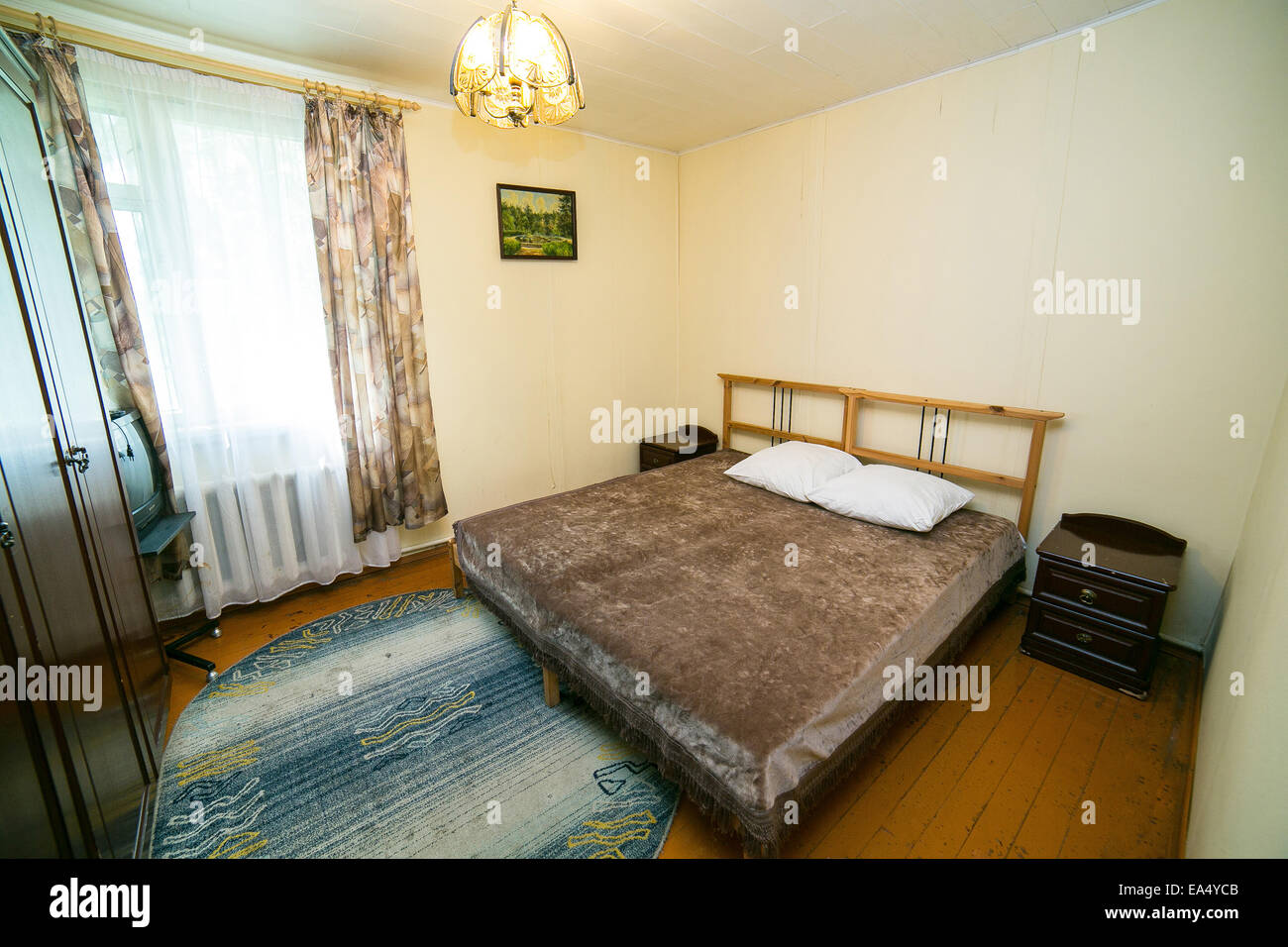 Maison moderne et design d'intérieur chambre à coucher de l'hôtel Banque D'Images