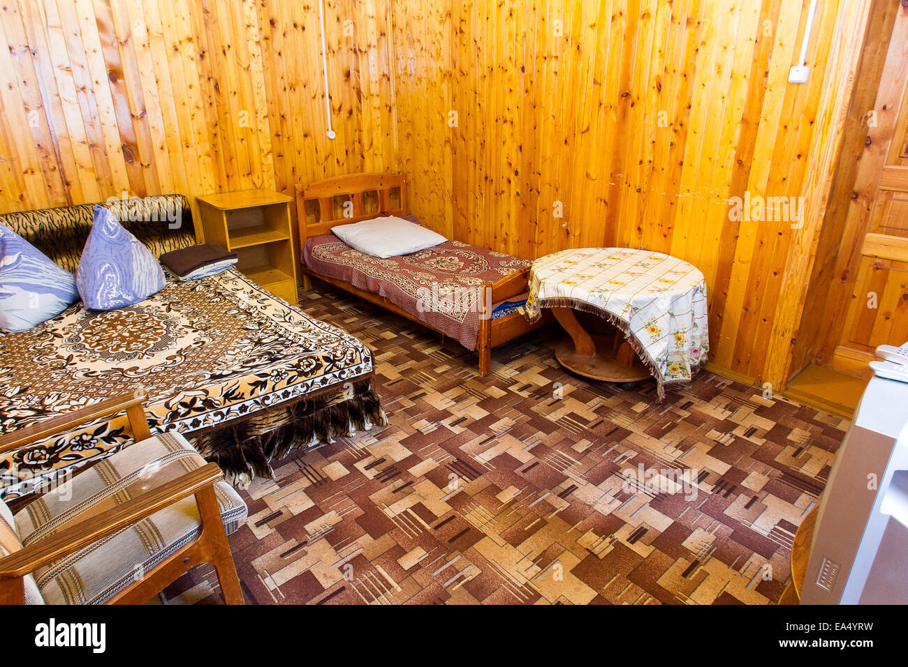 Maison moderne et design d'intérieur chambre à coucher de l'hôtel Banque D'Images