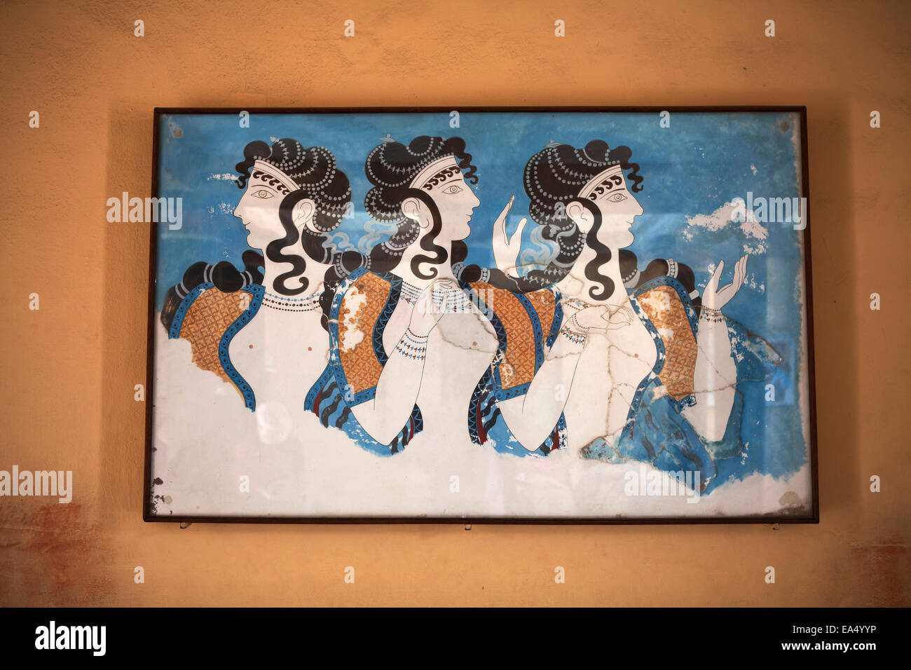 Fresque de Knossos Banque D'Images