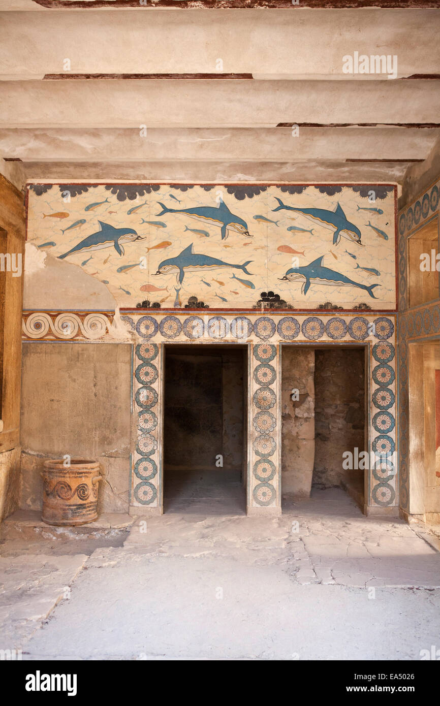 Knossos Fresque Dolphin prix Banque D'Images