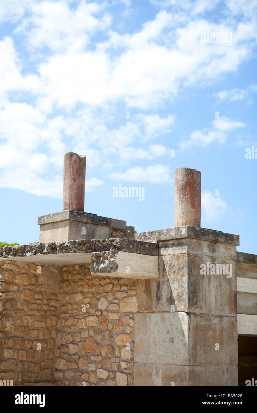 Les ruines de Knossos en Crète Grèce Banque D'Images