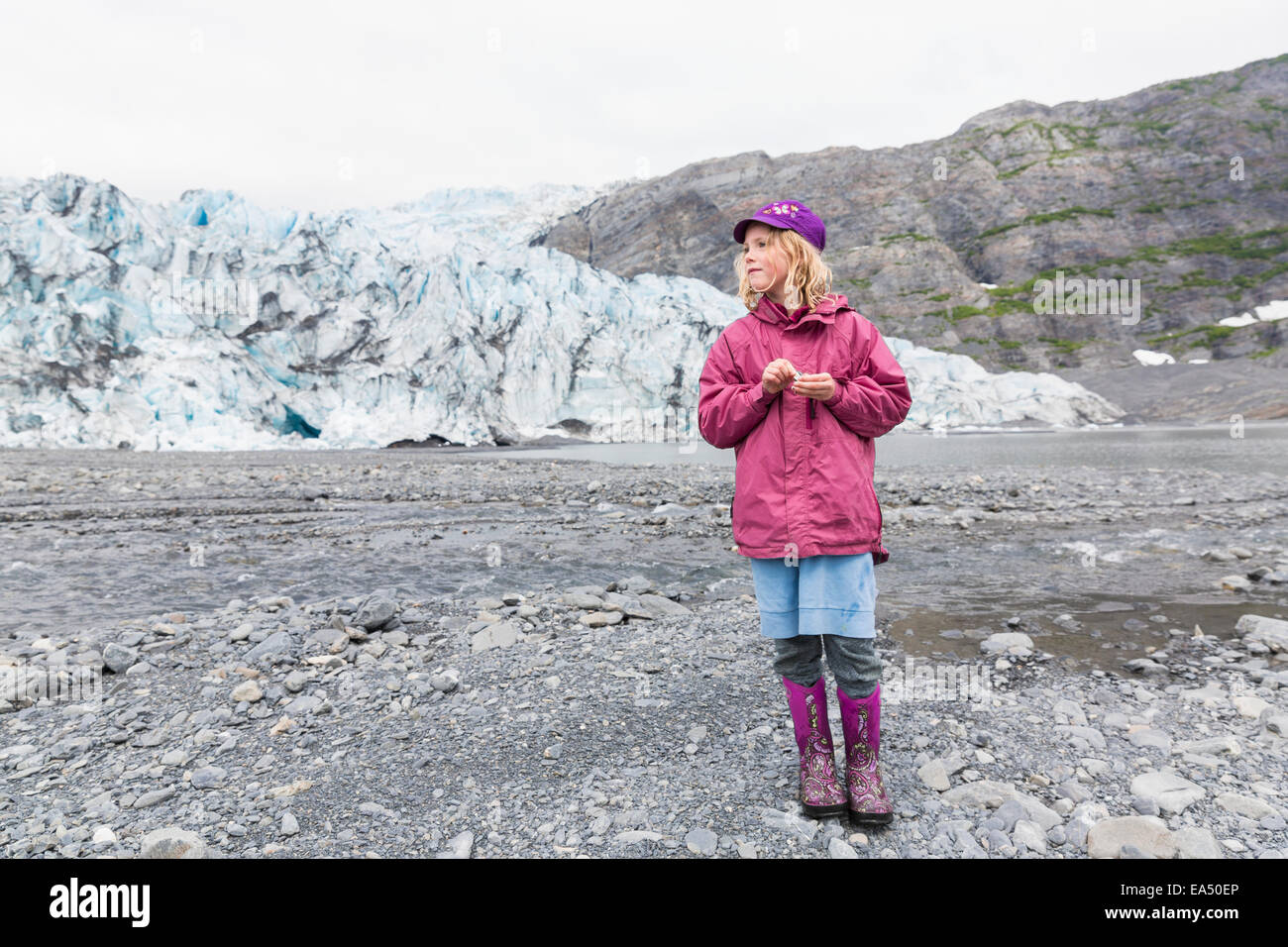 Alaska,Valdez,Shoup Glacier Banque D'Images