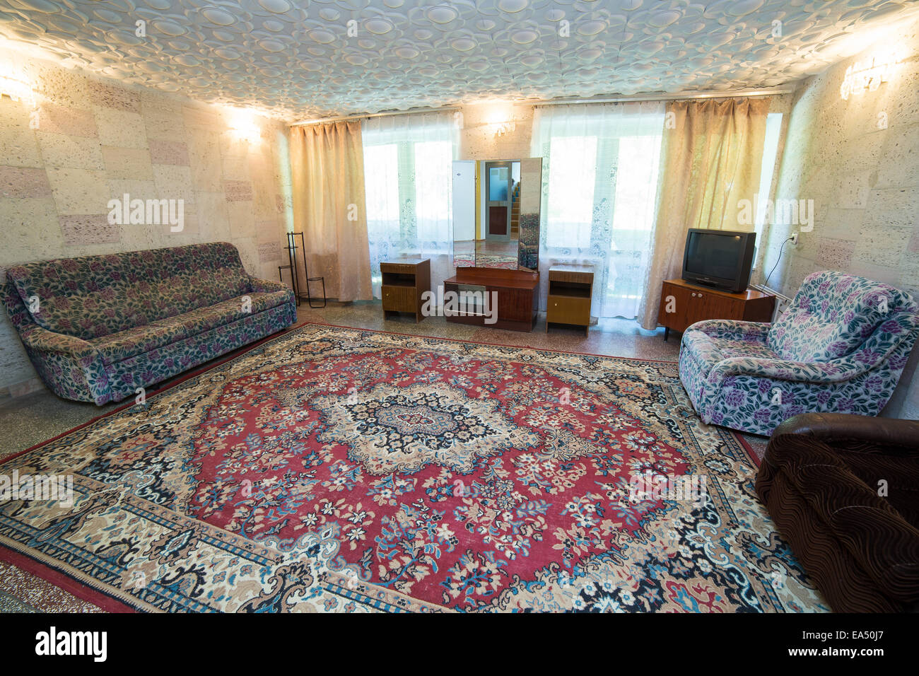 Maison moderne et design d'intérieur chambre à coucher de l'hôtel Banque D'Images