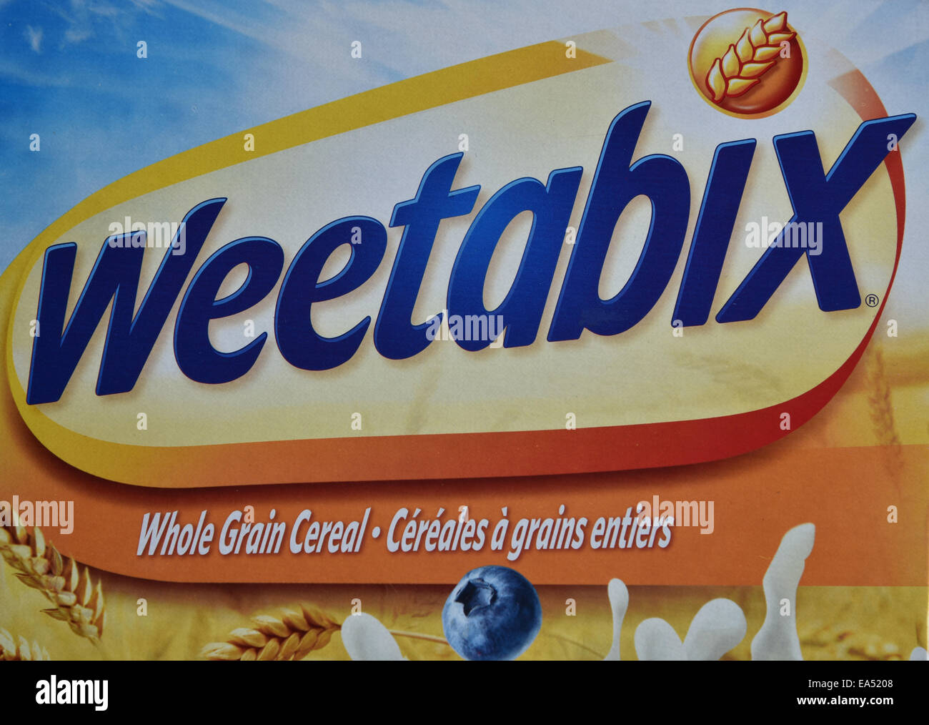 Fort de Québec bilingue Weetabix Banque D'Images