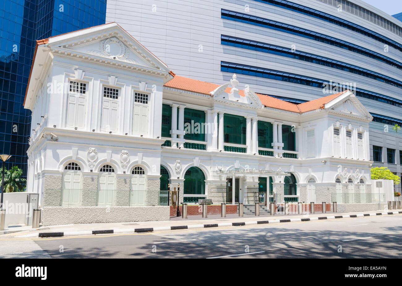 Bâtiment de l'école de filles super original le long de Neil Road, Singapore Banque D'Images