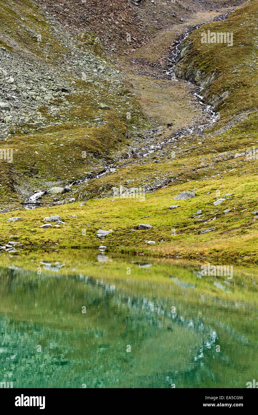 L'Autriche, le Tyrol, la vallée de Kauner, Weisssee Lake Banque D'Images