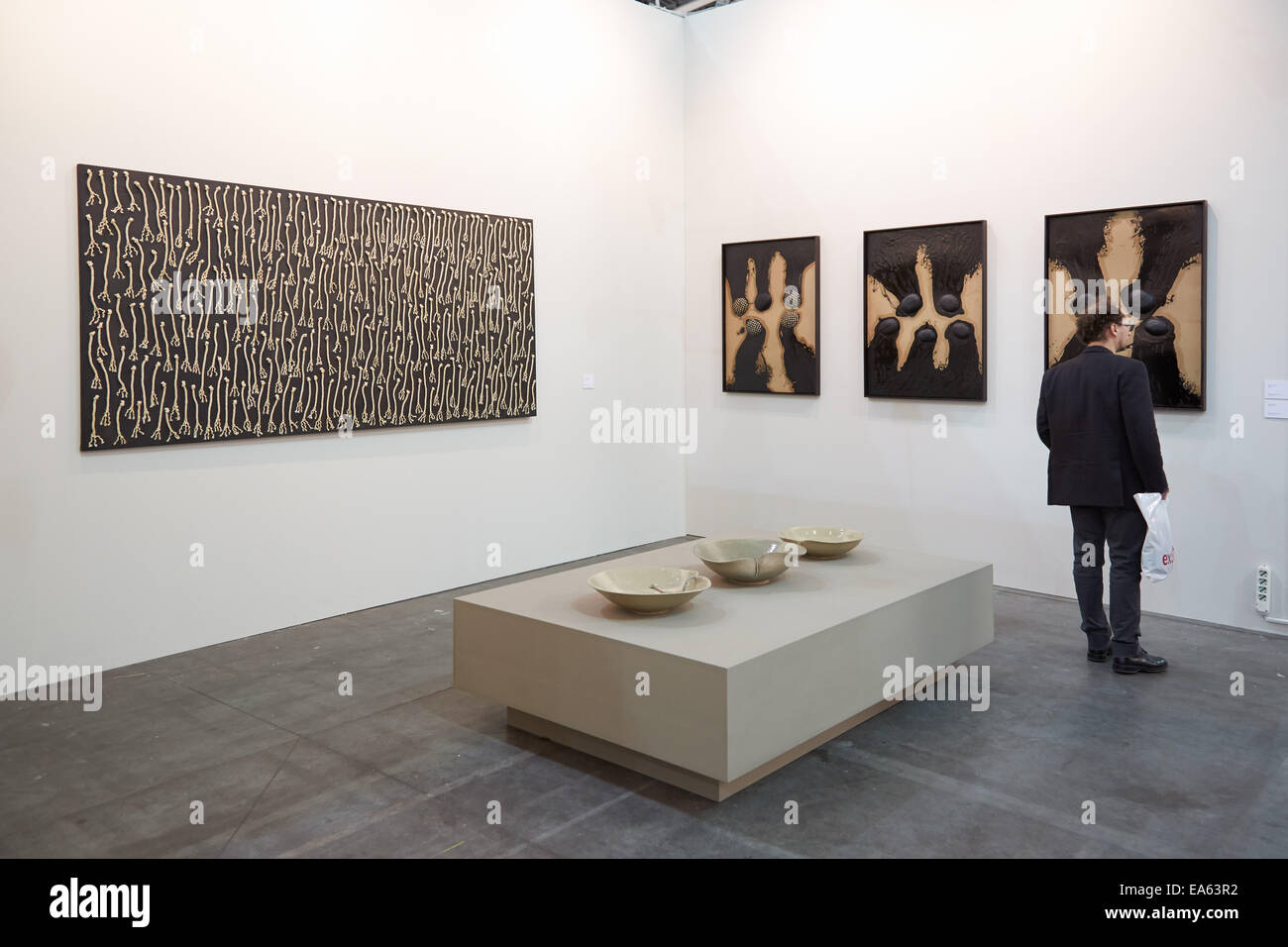 Turin, Italie. Nov 6, 2014. Artissima 2014, personnes et collectionneurs d'art contemporain à ernissage à Turin, Italie. Crédit : A. Astes/Alamy Live News Banque D'Images