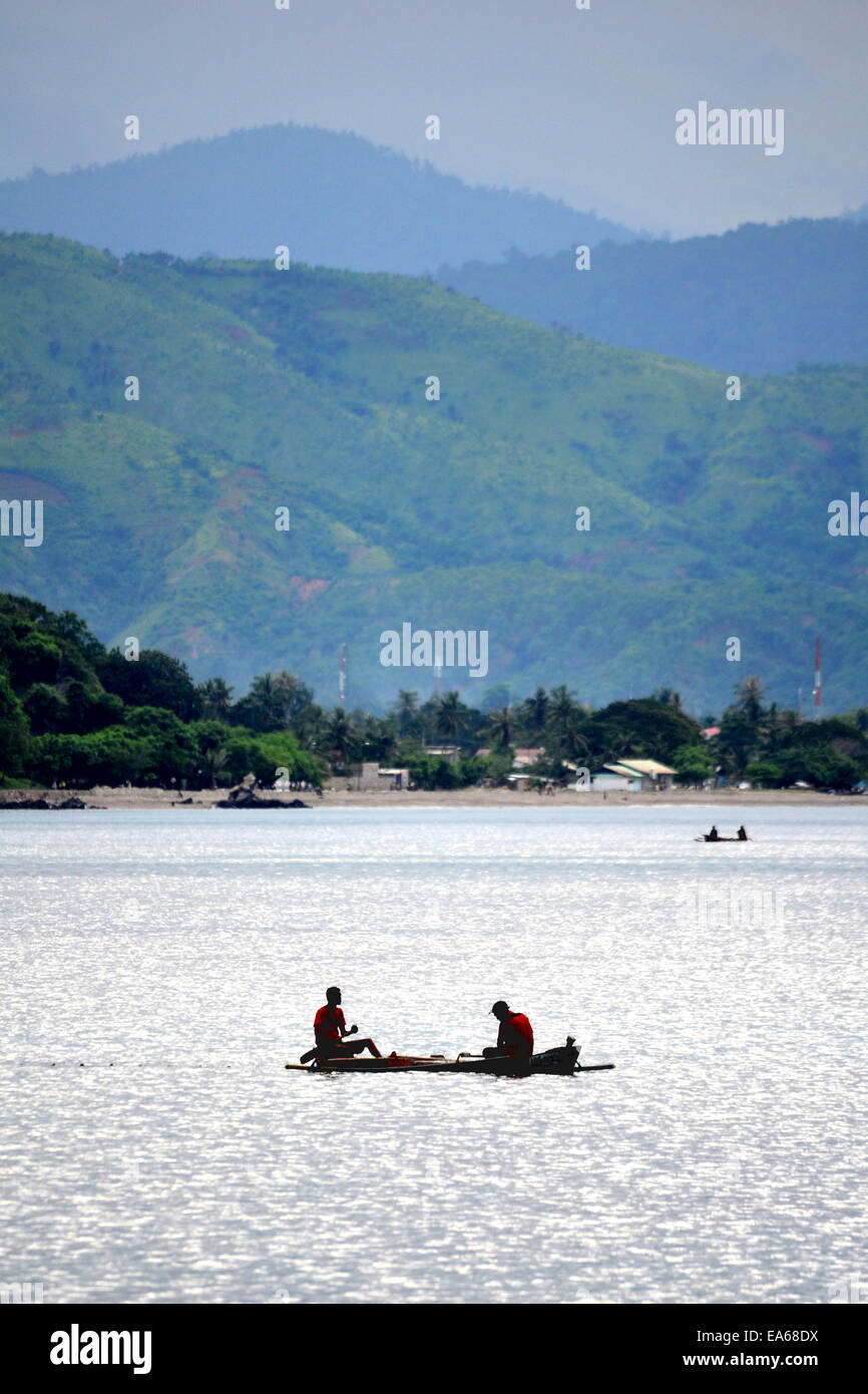 Pêcheur à Dili, au Timor oriental Banque D'Images