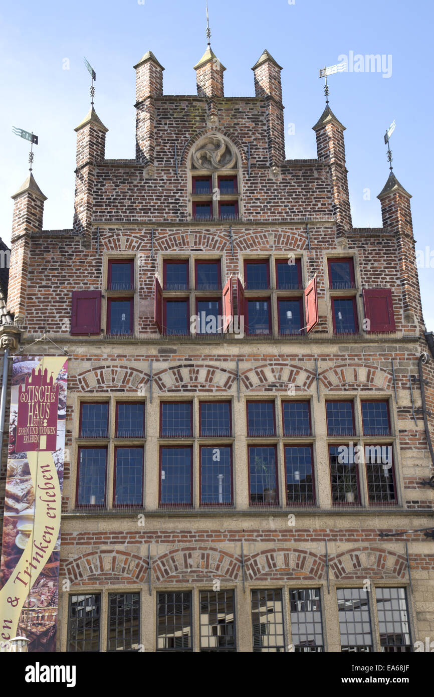 La maison gothique à Xanten, Allemagne Banque D'Images