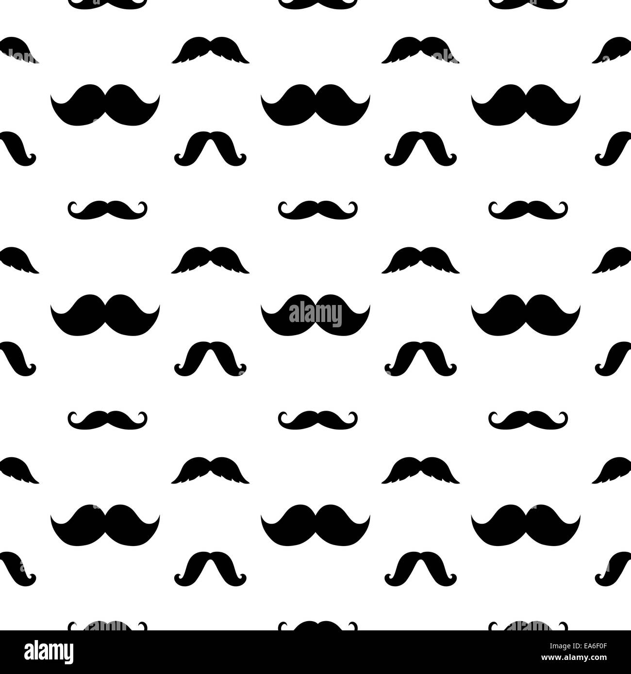 Moustaches Hipster Modèle transparent Banque D'Images