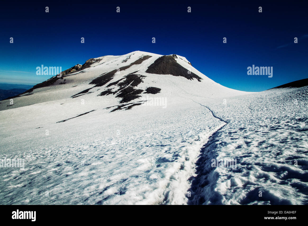 Trail to the Summit, Mount Adams, Washington State, États-Unis Banque D'Images