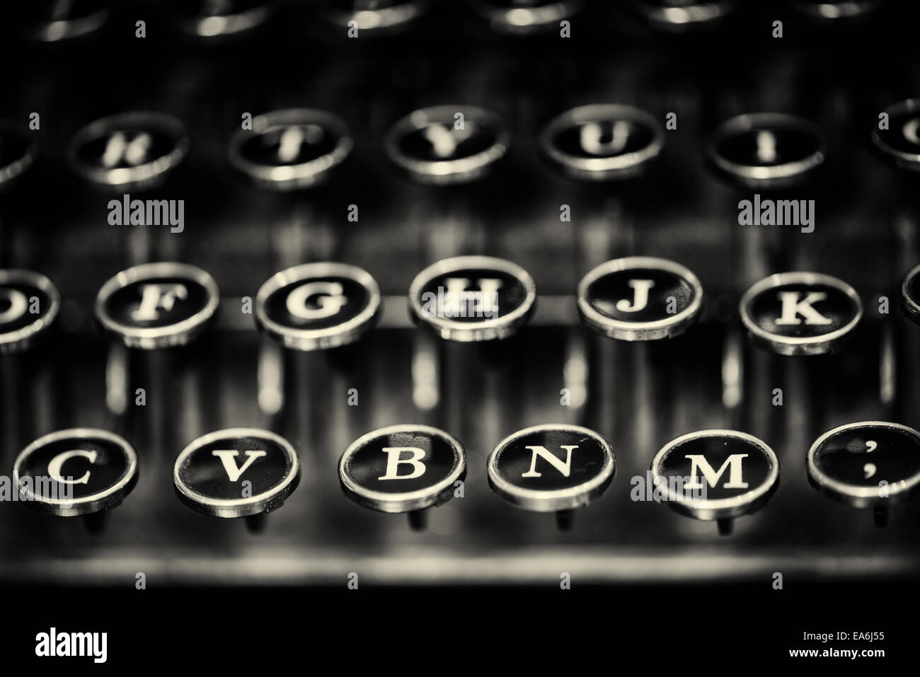 Détail de vieille machine à écrire Banque D'Images