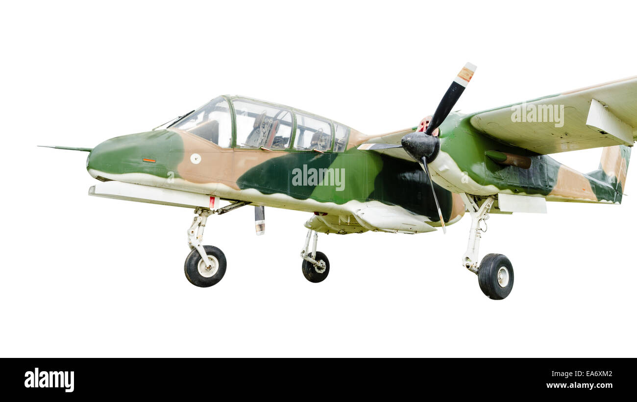 Vieux avions de combat isolé sur fond blanc avec des chemins de détourage Banque D'Images
