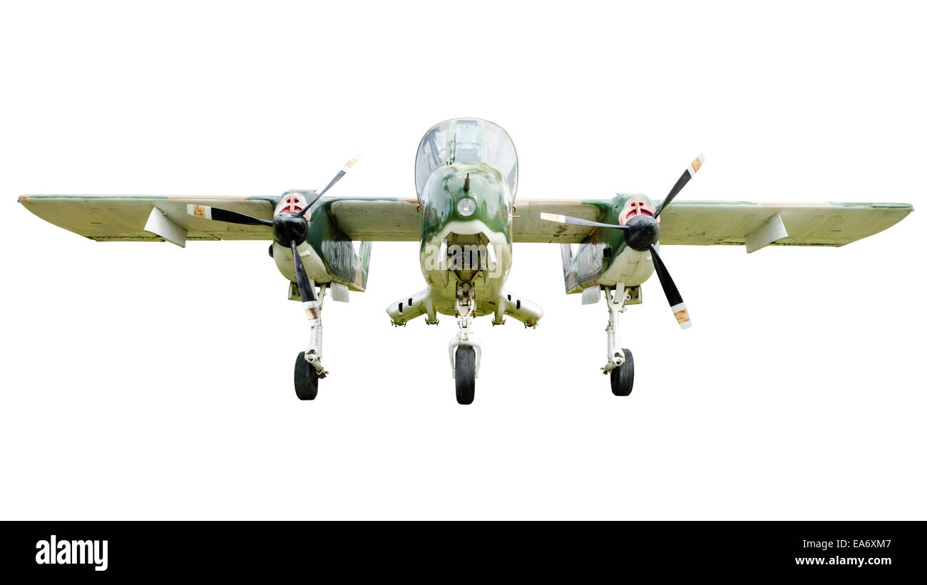 Vieux avions de combat isolé sur fond blanc avec des chemins de détourage Banque D'Images