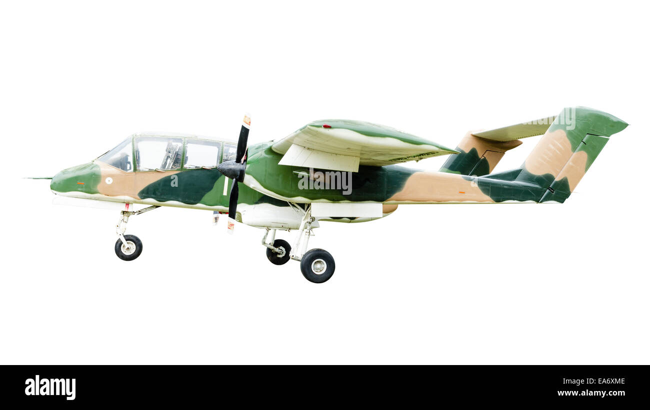 Vieux avions de combat isolé sur fond blanc avec des chemins de détourage Banque D'Images