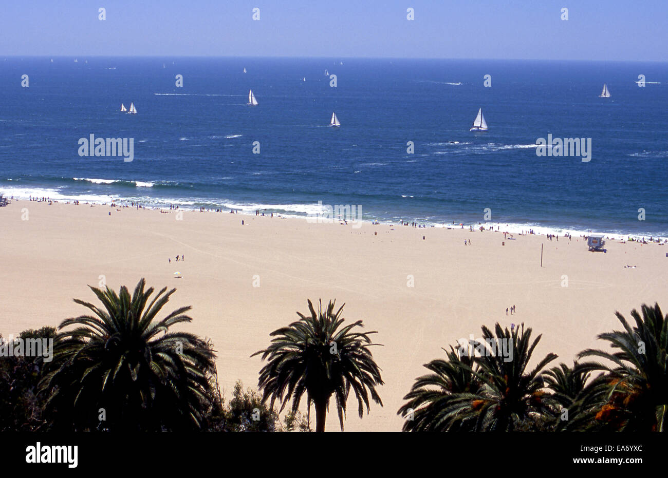 La plage de Santa Monica à Los Angeles, Californie Banque D'Images