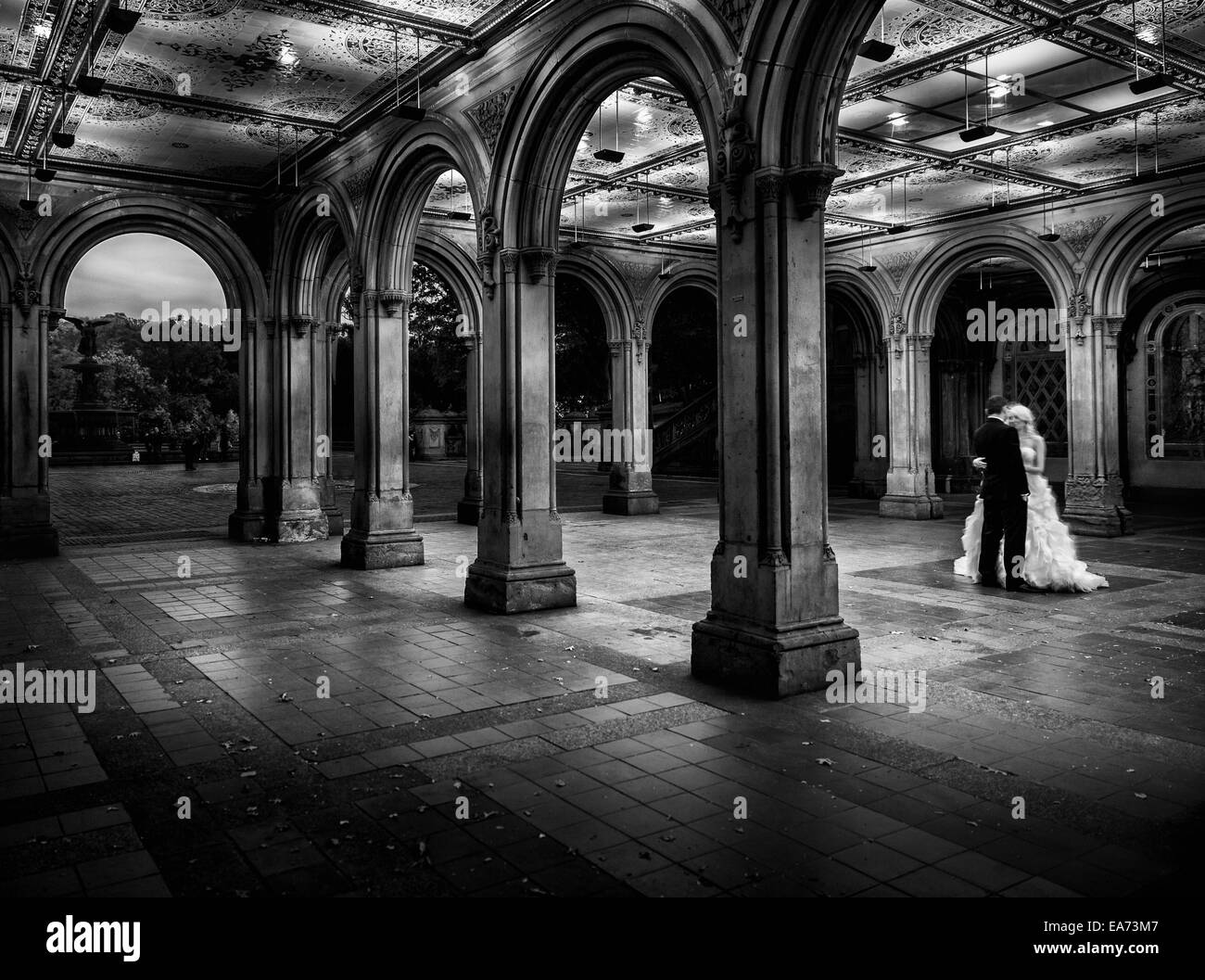 Fontaine Bethesda terrace, Central Park Banque D'Images