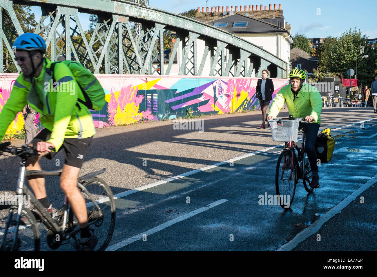 Fresque peinture pont de Londres Camden art urbain Banque D'Images
